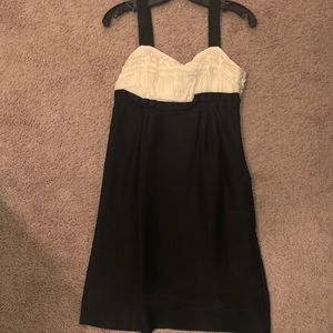 DVF black and white tuxedo dress